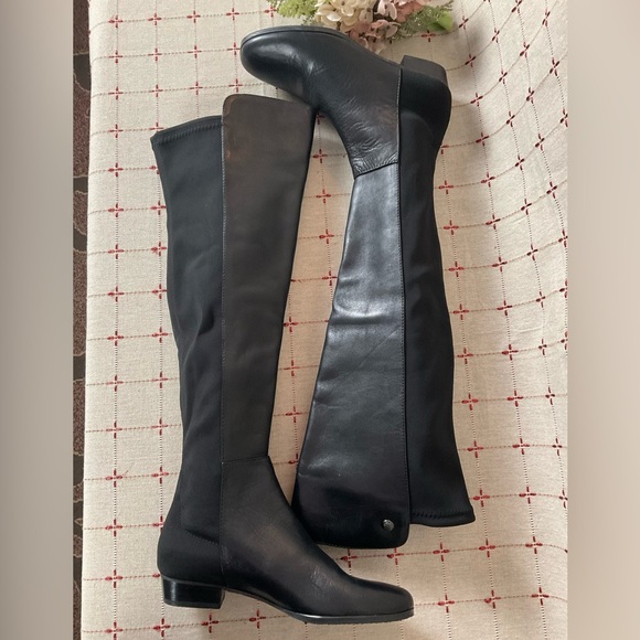 Vince Camuto “Karita” Over The Knee Riding Boots Women's Sz 5.5 Black Leather - Picture 10 of 10